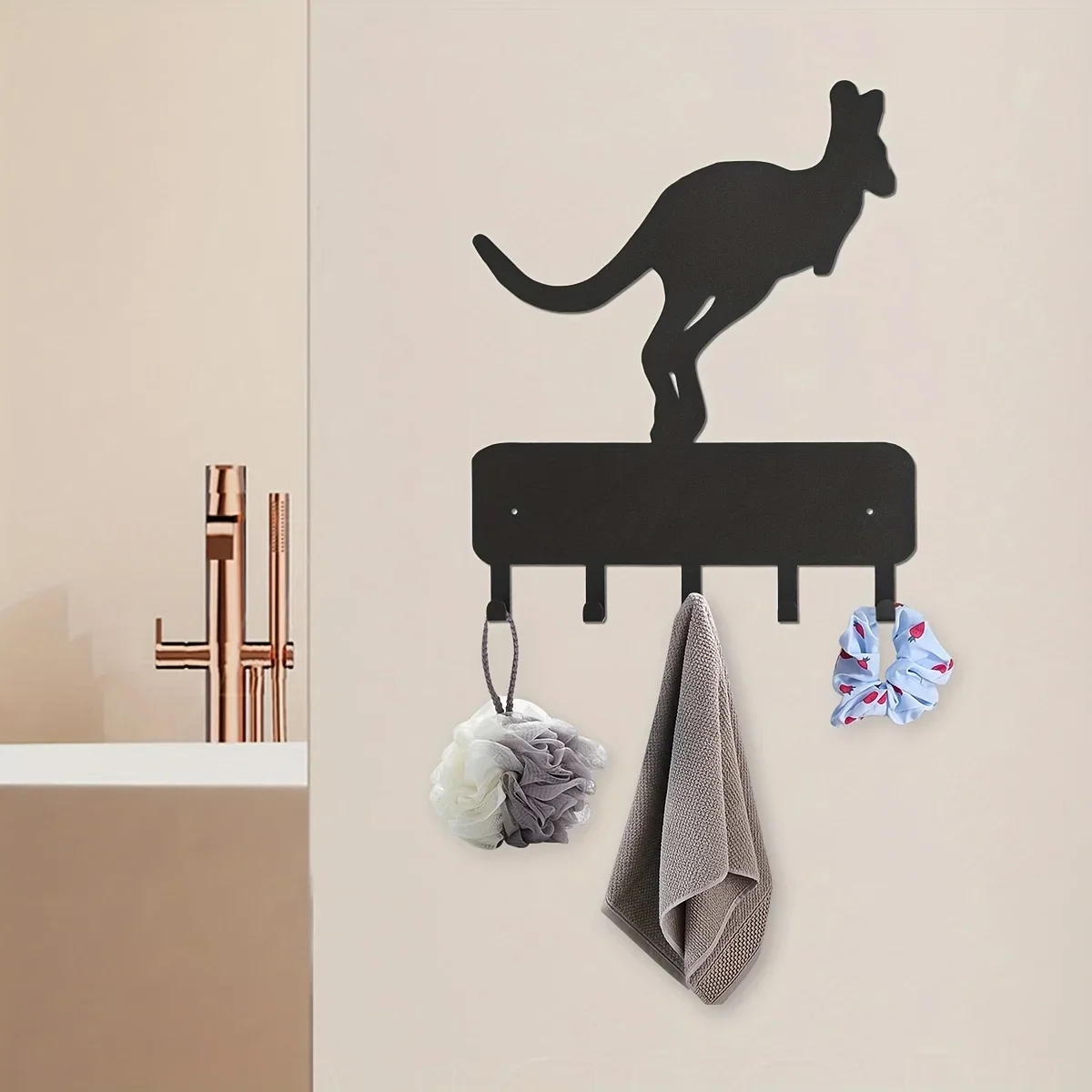 

CIFBUY Metal Kangaroo Key Hooks, Household Multi-Purpose Clothes Bag Key Hooks,Wall Mounted Hooks, Living Room Wall Decoration