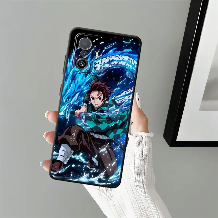 Black Soft Anime-Inspired Phone Cover Case - D-Demon S-Slayer Design
