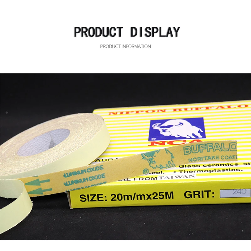 Japan Original NCA Bison Sandpapier rolle mit 3m Backglue Sandpapier form Polieren Sandpapier Maschine Spezial Sandband – Detail 2