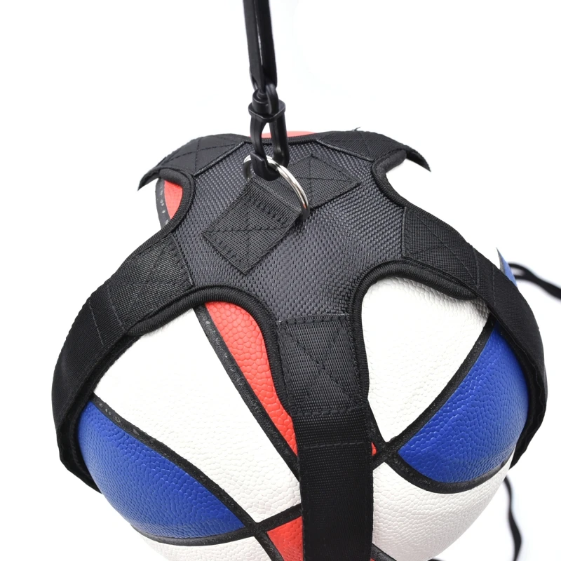 Volleyball Trainer for Solo Practice Adjustable Elastic Cord Black