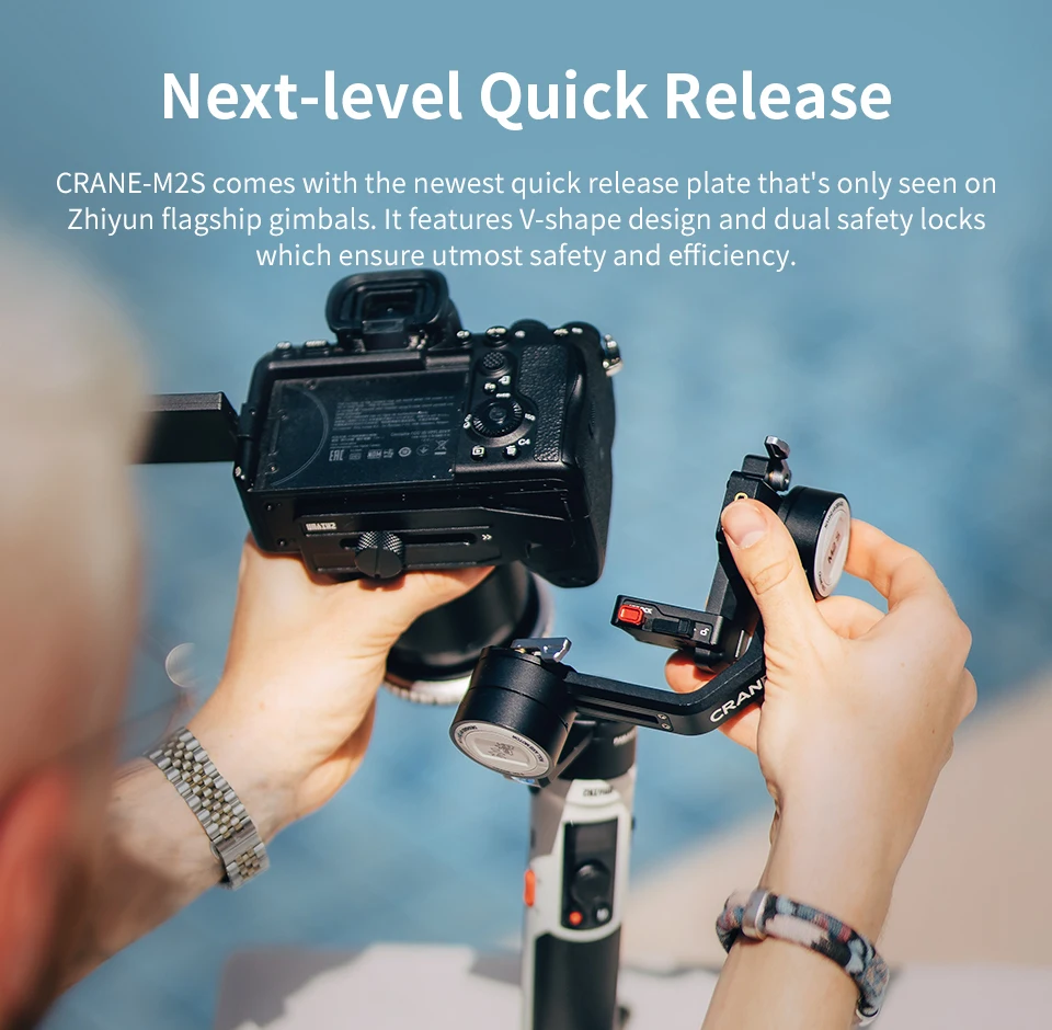 ZHIYUN Official CRANE M2S Cameras Gimbal 3-Axis Mirrorless Handheld  Stabilizer for Sony Canon Action Compact Camera Smartphones