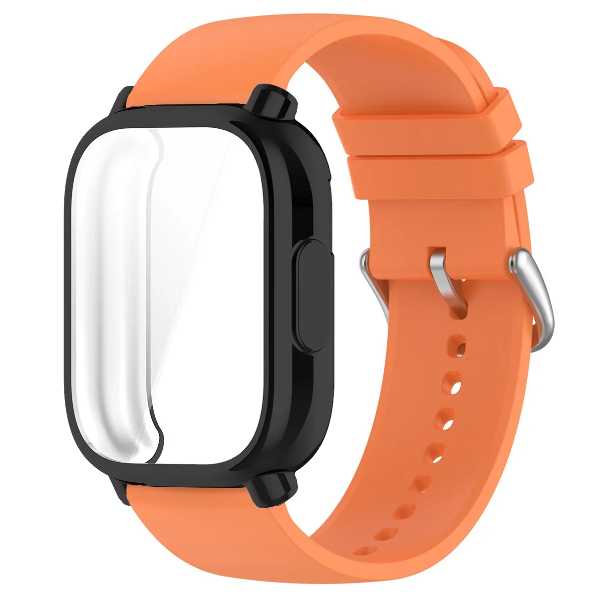Protective Case with Silicone Strap - Full Cover Screen TPU Soft Shell & Breathable Sport Bands