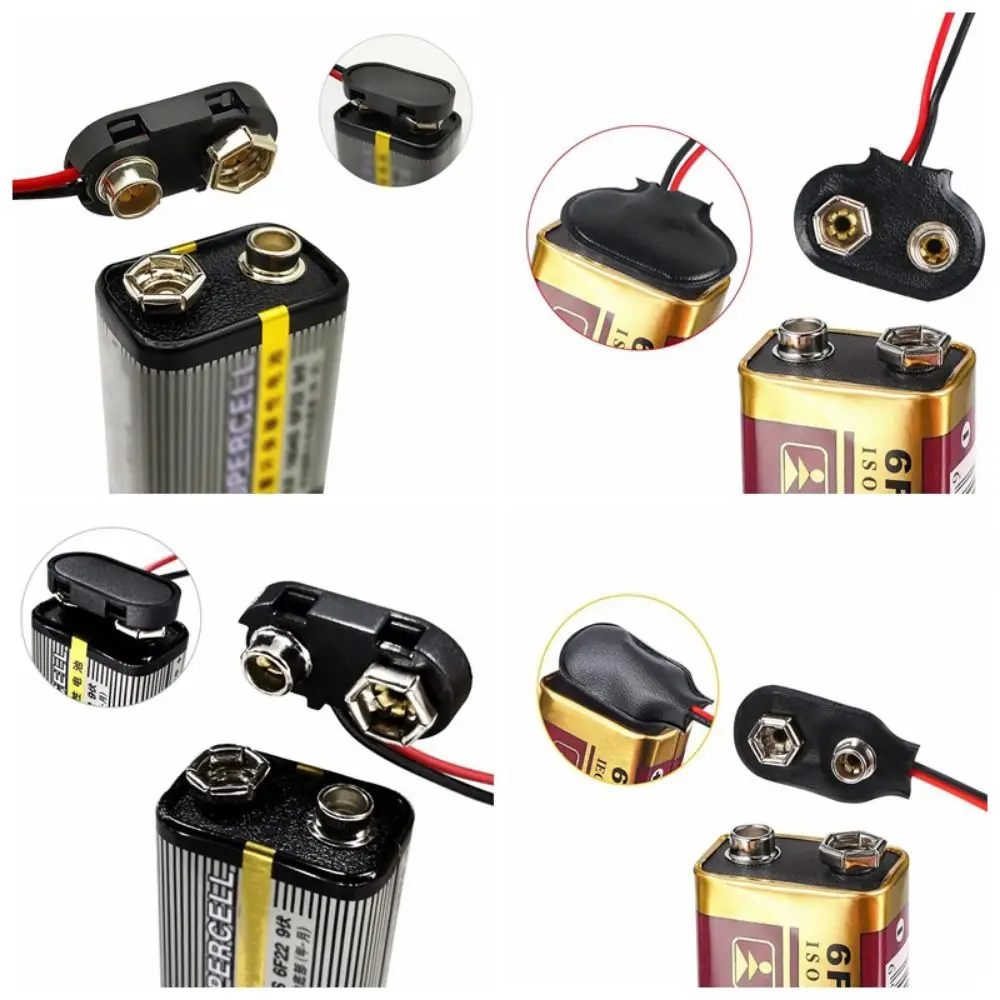 10개 I/T 타입 케이블 배터리 홀더 클립 스냅온 소프트 하드 쉘 배터리 클립 커넥터 9볼트 배터리 박스 배터리 홀더