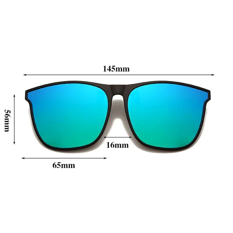 Polarized Clip On Sunglasses Men Photochromic Car Driver Goggles Night Vision Glasses Anti Glare Vintage Square Glasses Oculos