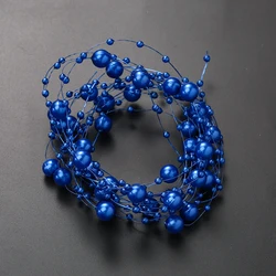 Elegant Acrylic Bead Chain for Decoration and DIY Projects - 5M Long (Royal blue)
