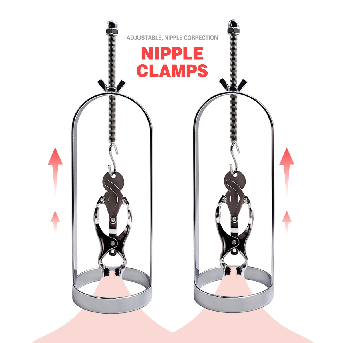 Zaciski na sutki unisex masturbator do podniecania piersi latarnia zaciski na sutki regulowany trener klatki piersiowej korekcja sutków zabawki erotyczne dla dorosłych SM_voghion.com
