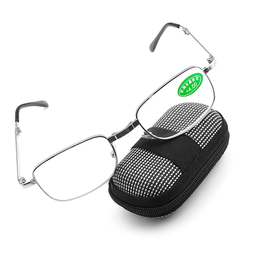 Retro Design Reading Glasses Men Women Folding Spectacles Spectacles Frame Silver Metal Glasses +1.0 +1.5 +2.0 +2.5 +3.0 +3.5 +4 2