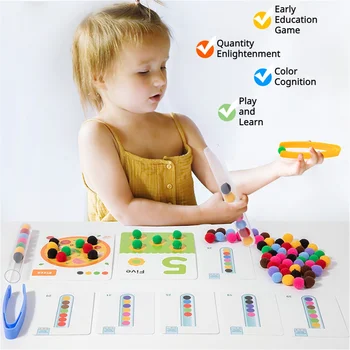 Children Clamp Ball Test Tube Toy Early Education Fine Motor Training Logical Attention Educational Toy 2