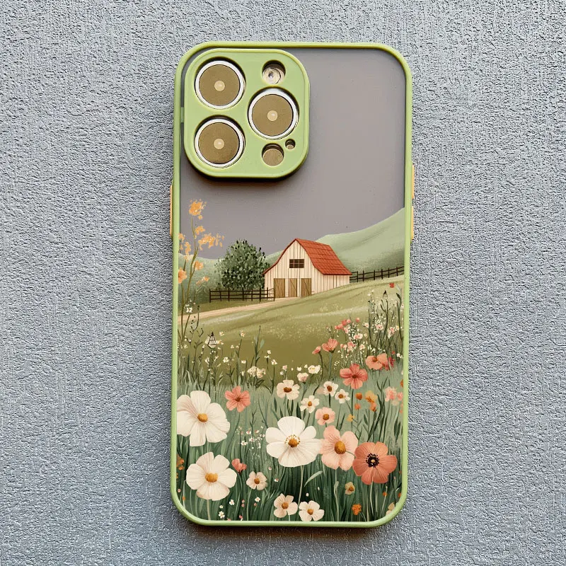 Luxuriöse, komfortable Handyhülle im pastoralen Stil für iPhone 17 15 14 Pro Max Plus 16 11 12 13 Mini Pro Max XR XS X Cover – Detail 3