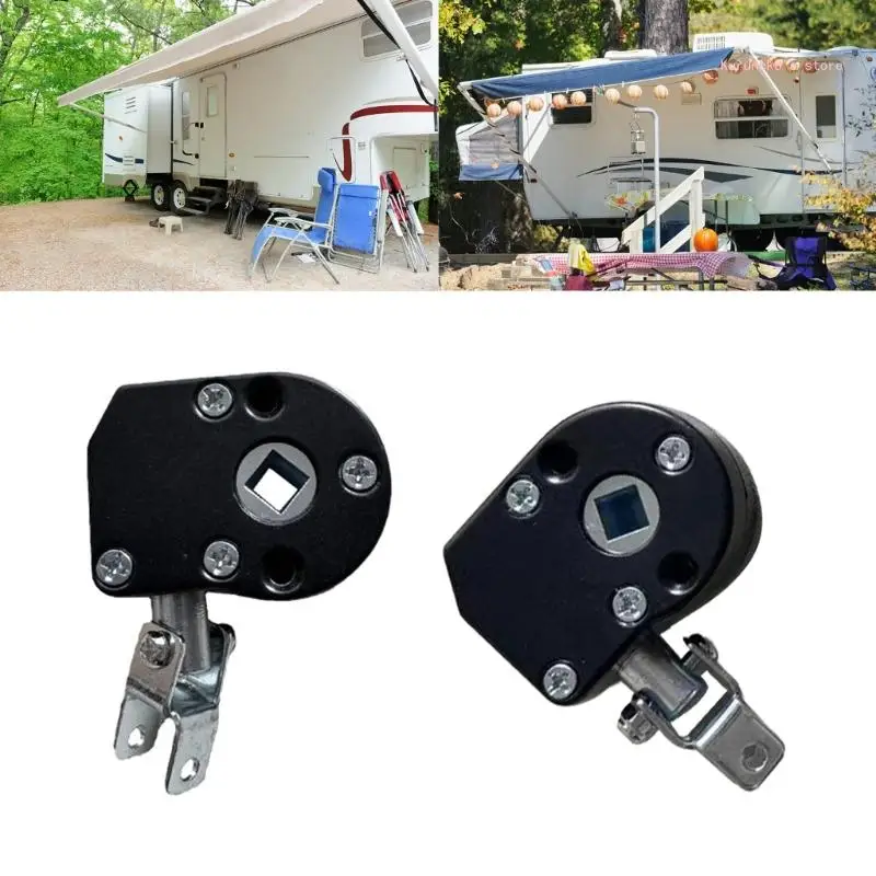 Awning Gearbox Parts Awning Crank Adjustable Replacement Aluminium Manual Worms Gear for Easy Use and Setups Outdoor Parasol Height Control Umbrella Crank Handle