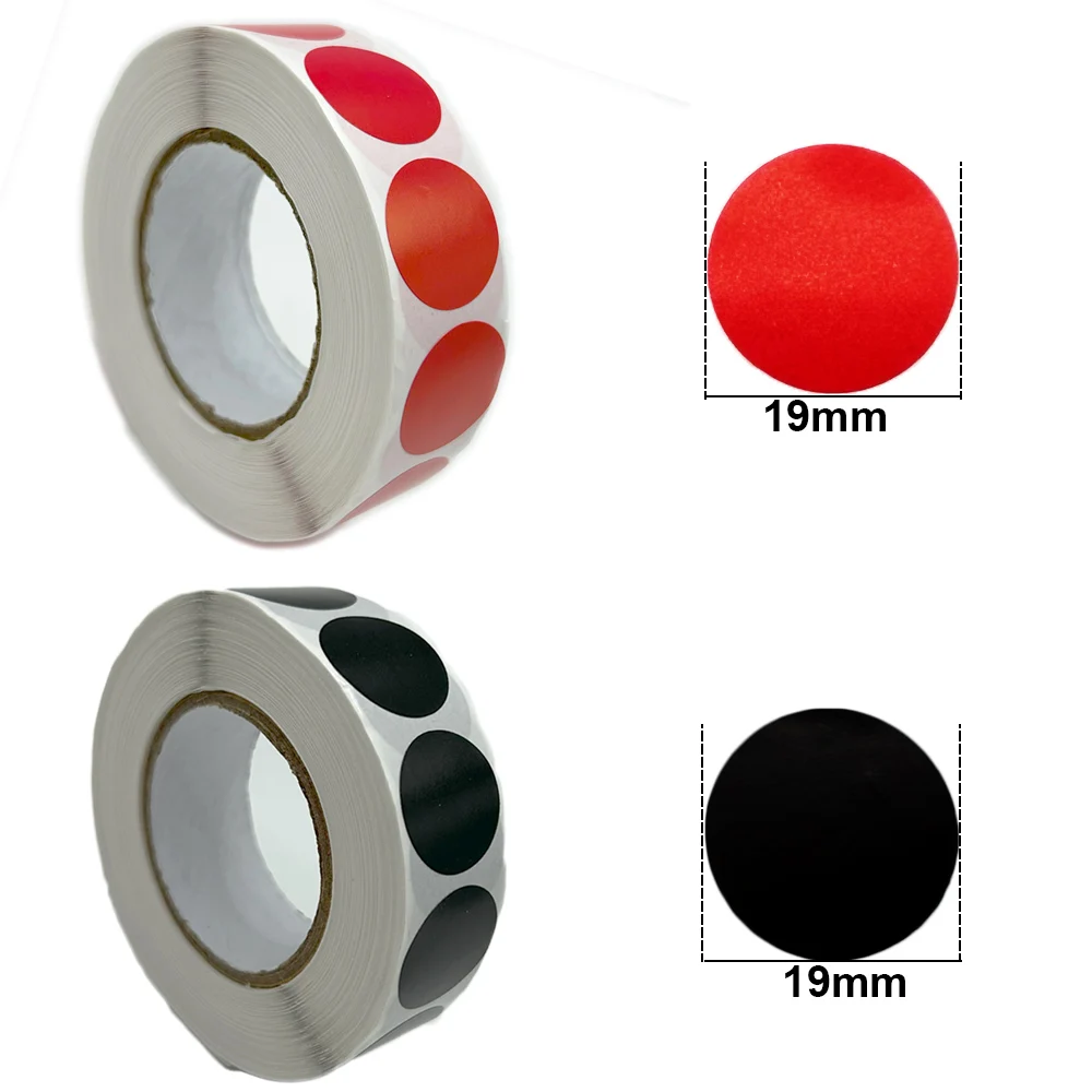 1,000-Piece Bullseye Shooting Target Plaster Stickers in Black and Red