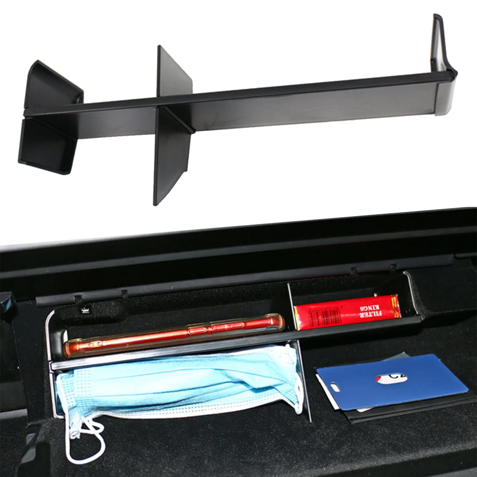 

For Tesla Model 3 Y 2022-2023 Glove Box Organizer Partition Plate Storage Copilot Stowing Tidying Divider Shelf Car Accessories