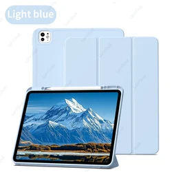 Premium 13 - Inch iPad Pro Case with Pencil Holder and Trifold Stand (Light Blue)