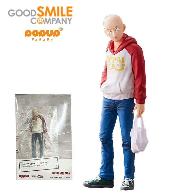 

GSC GoodSmile Pop Up Parade Saitama One-Punch Man OPPAI Hoodie Action Anime Figure Model Toys Holiday Gifts Hobbies 17CM