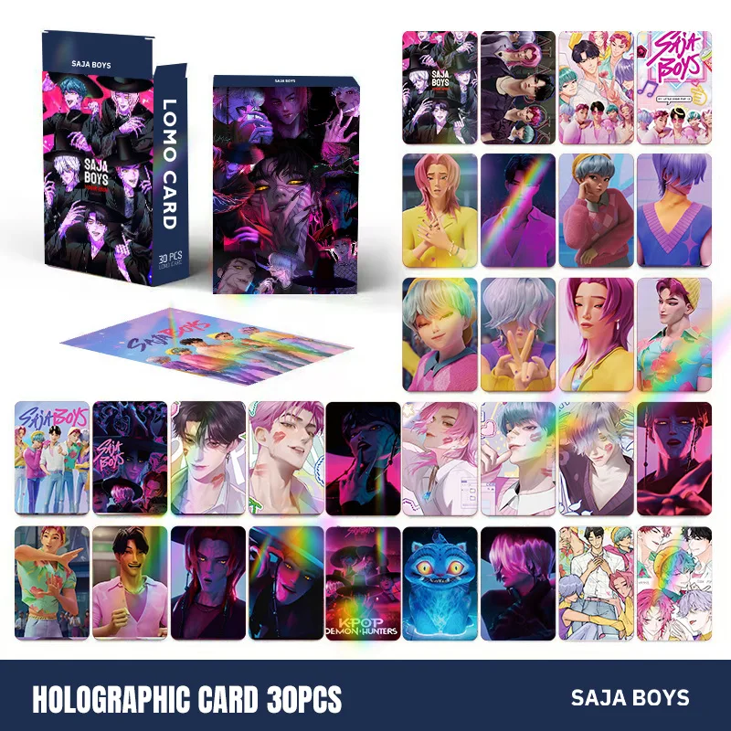 VFBF 30PCS Anime Movie Kpop Demon Hunters Photocards Derpy Tiger LOMO Cards Demon Hunters Card Kpop Girl Group Souvenir Huntrix Album Card Collection Lover I5274936028