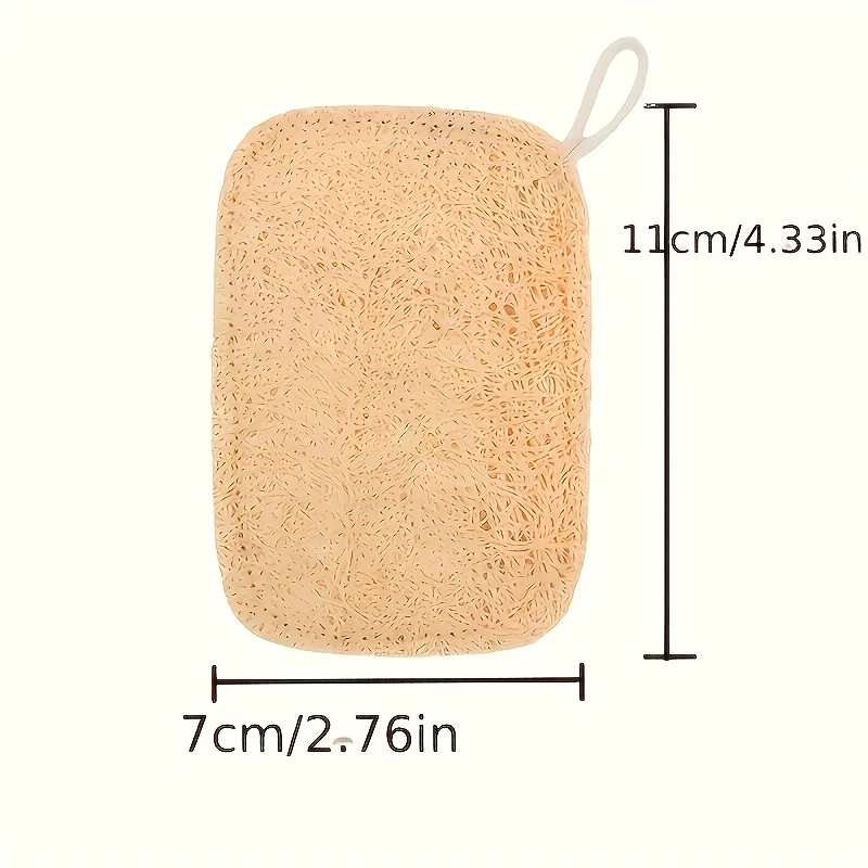 6pcs Natural Loofah Exfoliating Sponges - Gentle Body Scrubber for Shower & Bath, Bamboo Fiber Cleaning Pads 4