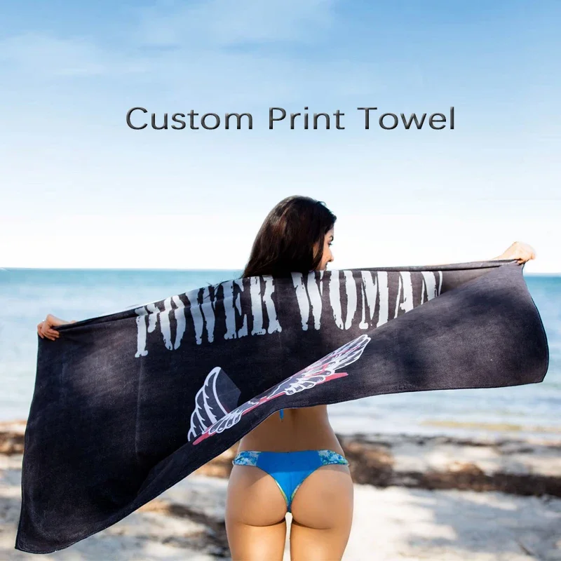 DIY Image Print Bath Towels Personalized Beach Towels Micro Fiber Washcloth Washrag Corporate Gift With