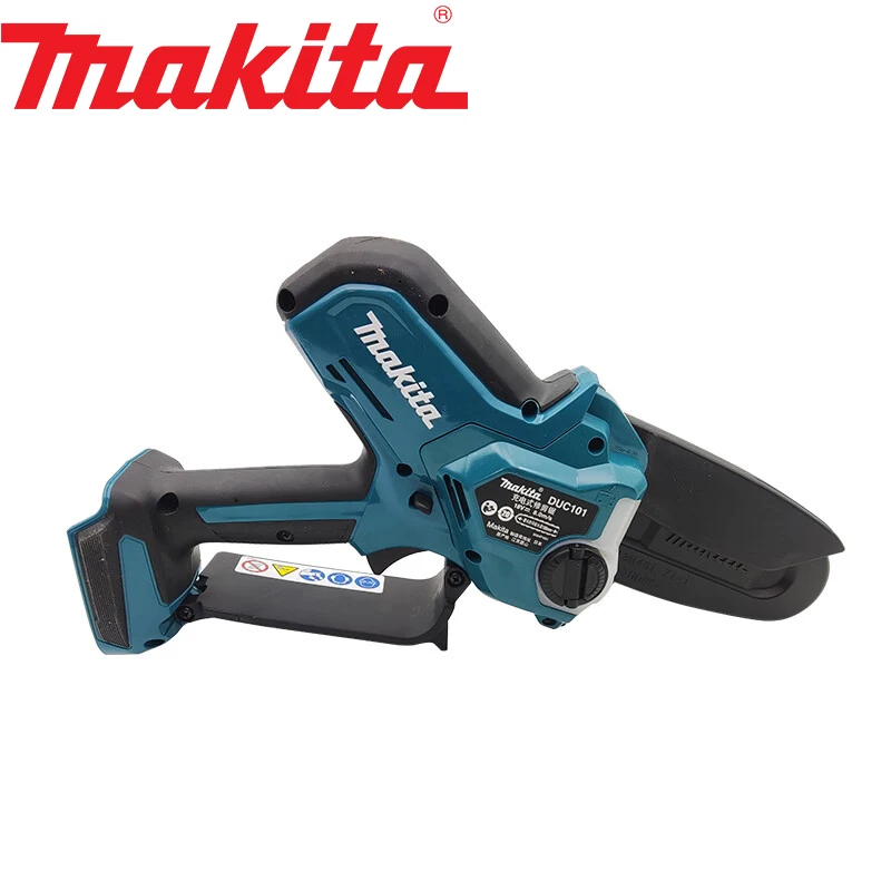 

Makita Lithium Electric Chainsaw DUC101 Household Small Hand-Held Pruning Branch Sawing Firewood Cutting Chainsaw Garden Tools