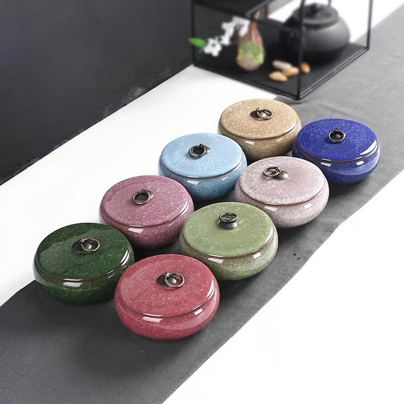 Tea Coffee Sugar Storage Jar China Crafts Decoration Mini Ceramic Jar Kitchen Storage Bottles & Jars Containers Home Decor