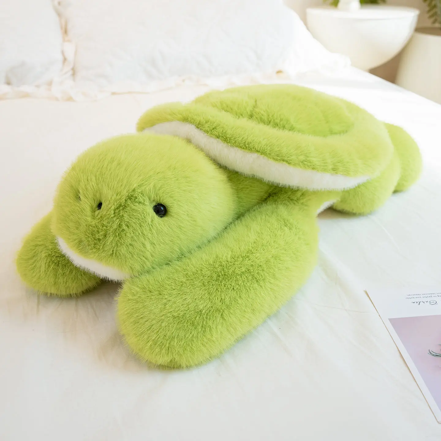 Hot Lovely Turtle Plush Toys Cozy Fluffy Lying Prone Cartoon Tortoise Throw Pillow Back Cushion Kawaii Home Decor Funny Gift