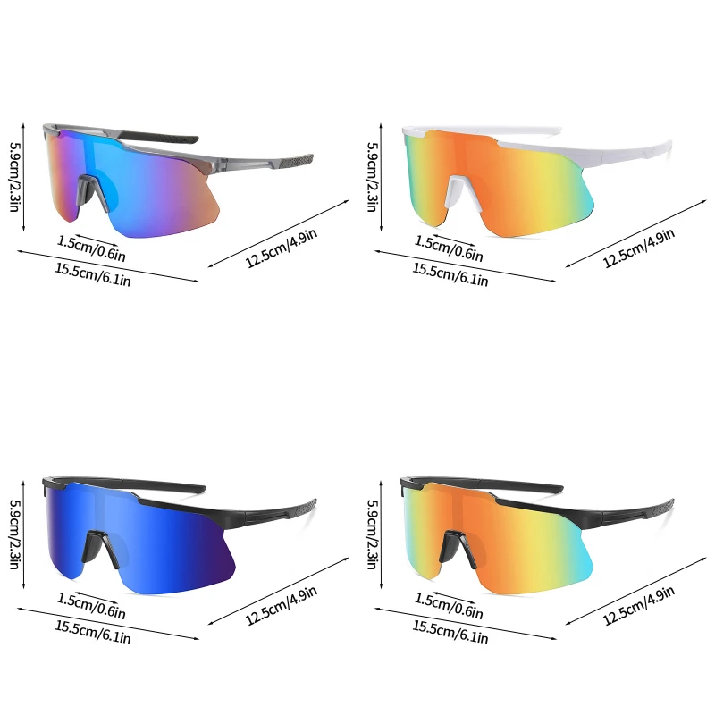 Unisex UV Protection Outdoor Sports Sunglasses for Cycling, Running, and Fishing