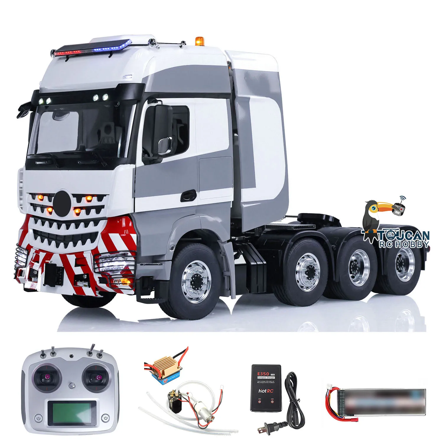8x8 LESU RC Tractor Truck RTR 1/14 Metal Chassis Light Sound Liquid Crystal Display Radio Control Car Model RC Toy THZH1751 2