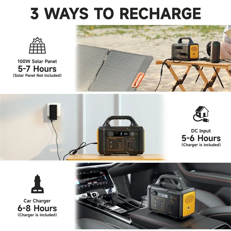 120V/60HZ 300W Outdoor Portable Power Station Power Generator LED Light Emergency Solar Bank for Home Camping