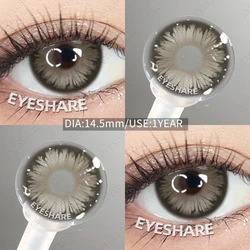 EYESHARE Vibrant Anime Cosplay Colored Contact Lenses - Red, Blue, Green & Pink Eye Enhancement (MONTREUX - BROWN)