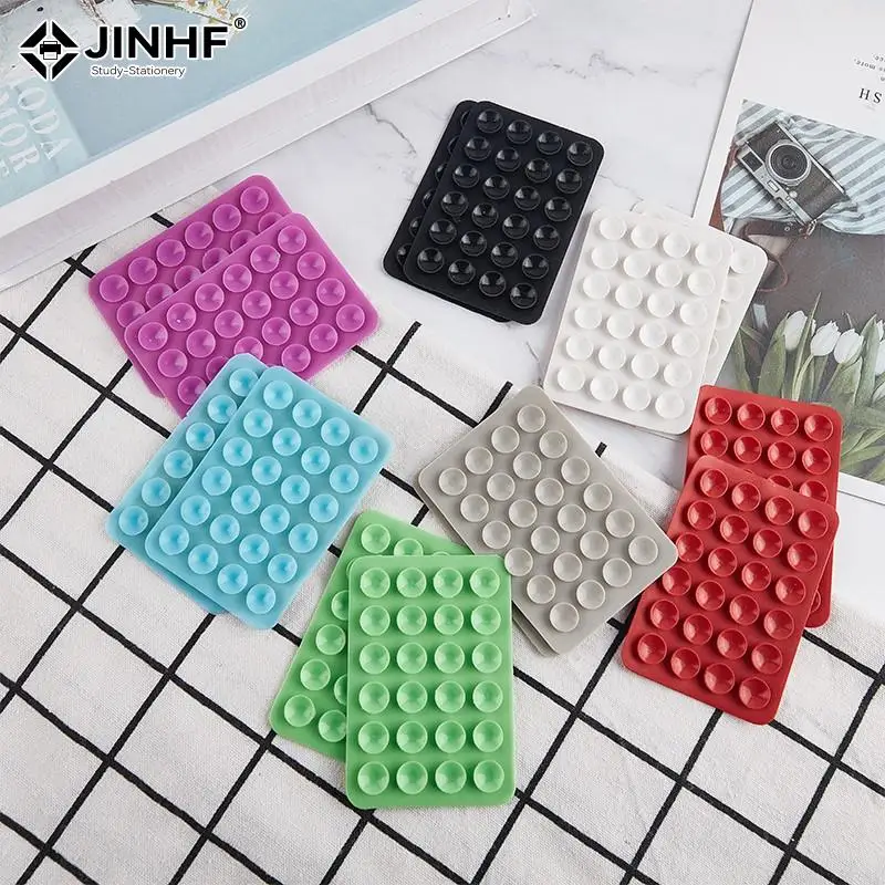 Back Sticker Silicone Suction Pad For Mobile Phone Fixture Suction Cup Backed Adhesive Silicone Rubber Sucker Pad For Fixed 1pc