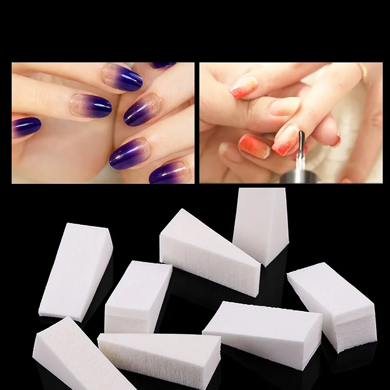 

2Pcs Manicure Sponge Nail Art Polish Gradient Sponge Color Changing Stamping Sponge Stamping Sponges Nails Buffer Sponges