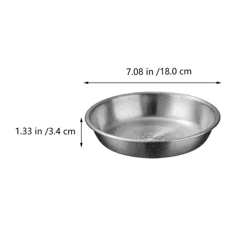 

on Foot Stainless Steel Soup Bowl Toddler Flatware Metal Steaming Dish for Home