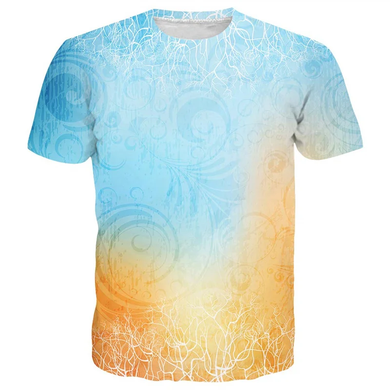 

Summer Colorful Style Graphic Men T Shirt 3D Funny Pattern Printed Tee Shirts Kids Fashion Streetwear Short Sleeves Cool Clothes