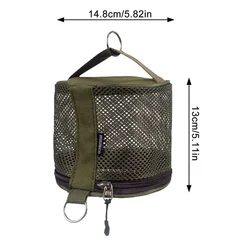 Portable Outdoor Tissue Holder with Hook - Camping Storage Bag and Napkin Organizer (Green)
