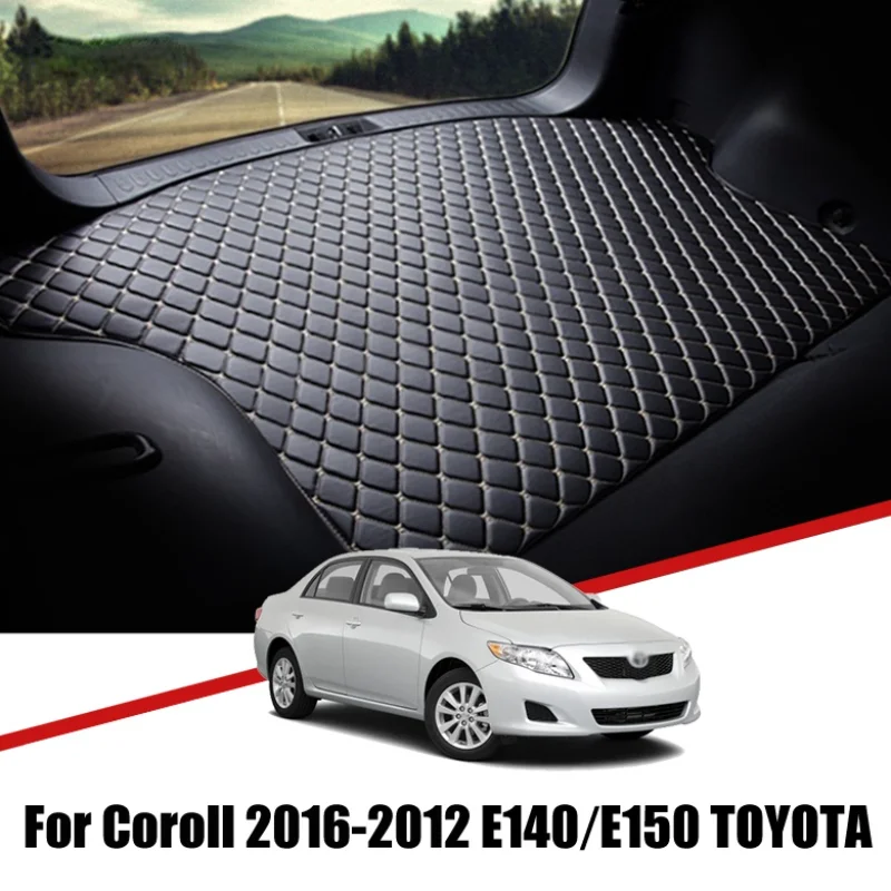 

Кожаные коврики для багажника автомобиля на заказ для Toyota Corolla 2006 2007 2008 2009-2010, водонепроницаемый нескользящий поднос, аксессуары для груза