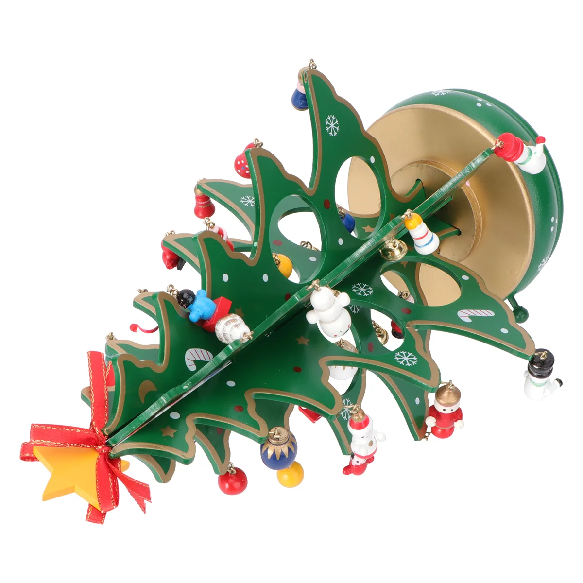 

Christmas Tree Classic Music Box Wooden Clockwork Design Christmas Tree With Pendants Miniature For Birthday Valentines Gift
