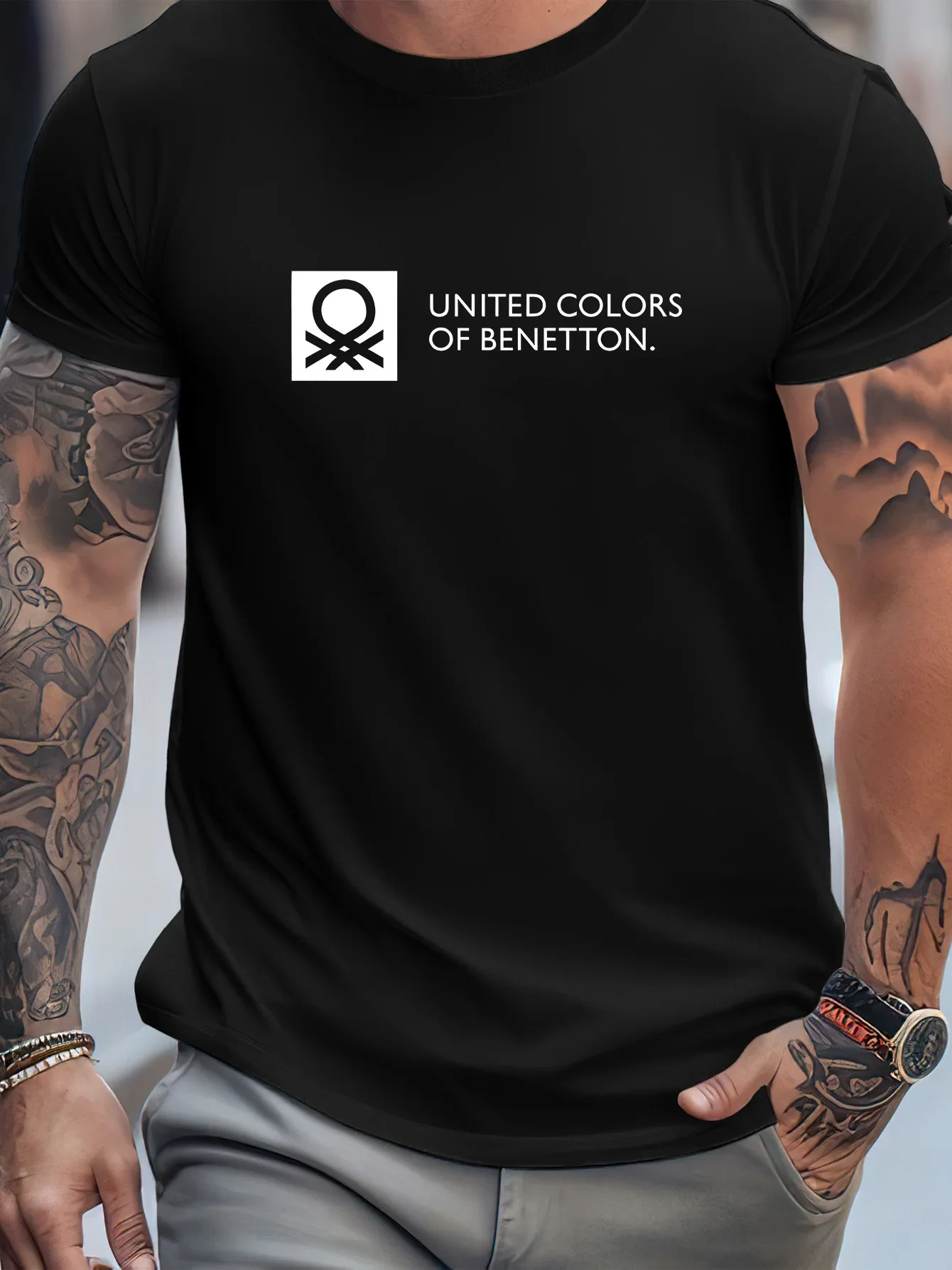 Men's T-shirt - Casual and Fashionable Short-sleeved T-shirt - High-end Summer Quick-drying T-shirt - Daily Commuting Men's Shir - 2