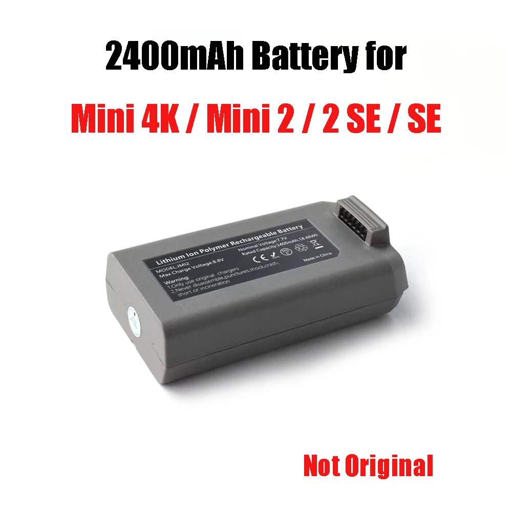 Batterie drone Mini 2 avec autonomie 31 minutes Lithium-ion posée sur fond blanc