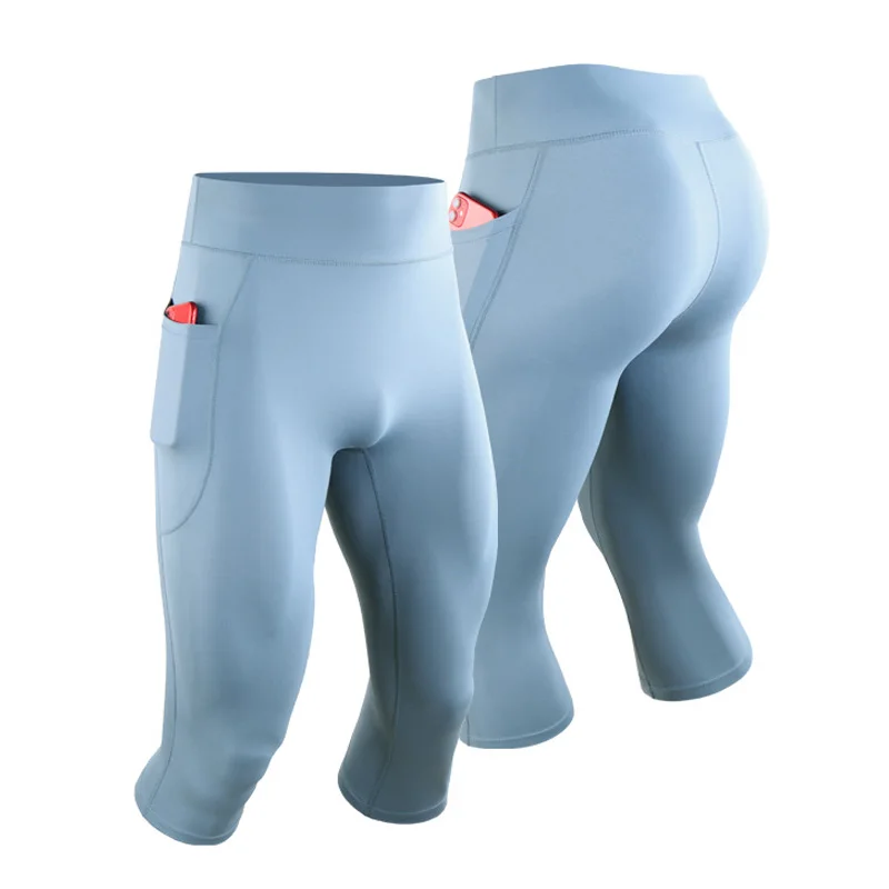 Men Kid Boy Girl GYM Capri Running Tight Pants Basketball Football Soccer Exercise Sport 3/4 Cropped Kneelet Leggings Shorts 612 sports shorts,sports leggings,cycling shorts,compression pants