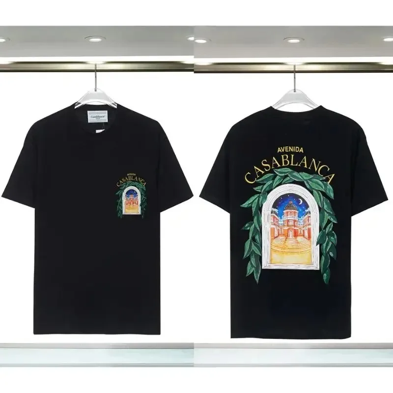 

Summer New Men's Luxury Brand T-shirt Morocco Wonderland Printed T-shirt Short sleeved T-shirt Women's O-neck T-shirt Casual Y2K