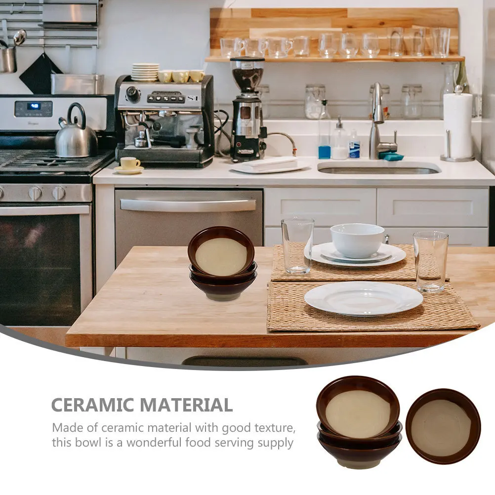 Vintage Ceramic Hot Pot Bowl Set – 4-Piece Ramen, Soup & Salad Serving Bowls 2