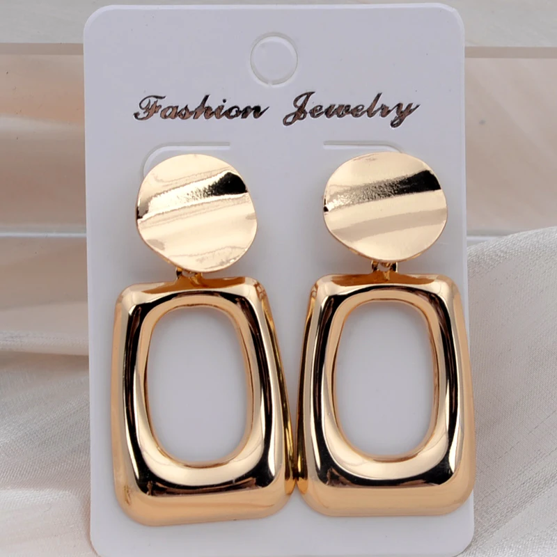 Boucles D'oreilles Rondes Goutte Or - Mode Femme - Marque Turtleland - Neuves Sans Boîte