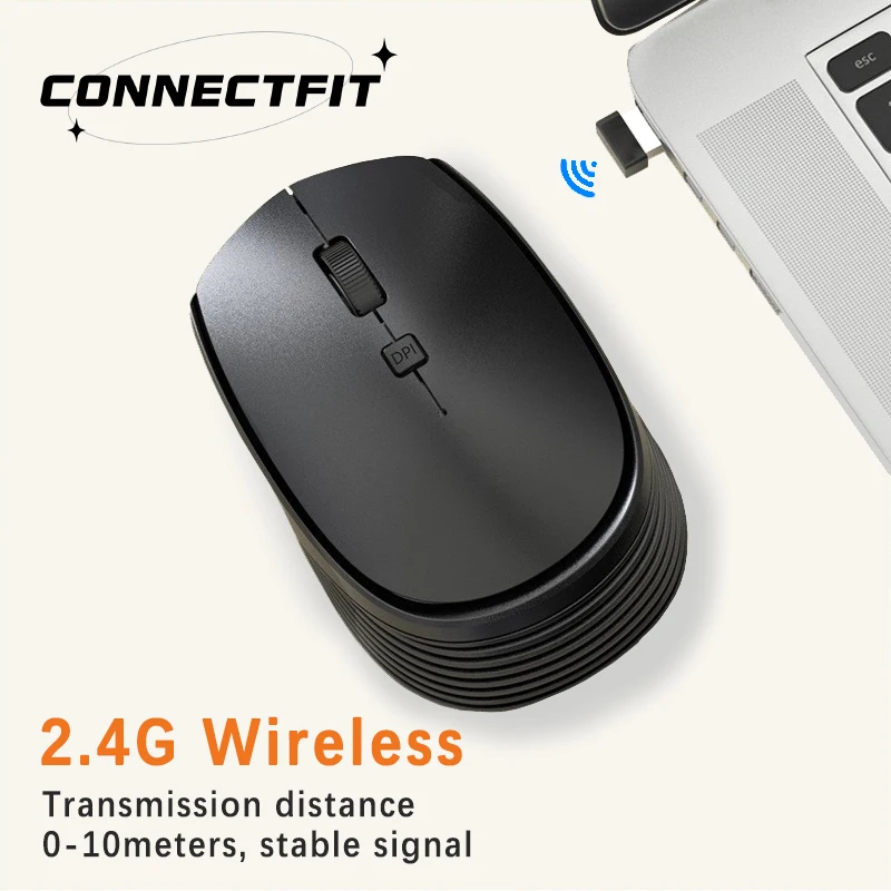 Mouse Wireless Per Macbook/Macbook Air/Pro/Ipad, Mouse Per Computer Wireless 2.4Gh Forma Confortevole Con Ricevitore Unificante Usb