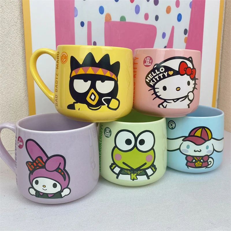 

Sanrio Series Ceramic Mugs Coffee Cups High Temperature Resistant and Anti Drop Cinnamoroll KT Water Cups Girls Birthday Gift