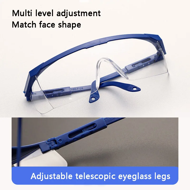 Lot de 2 lunettes de sécurité chimique anti-poussière et anti-éclaboussures