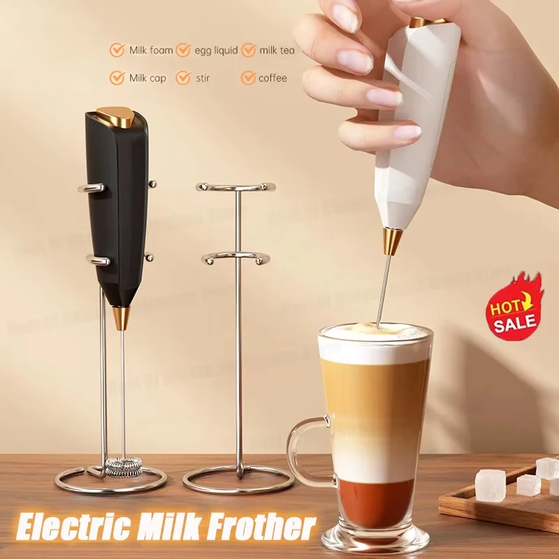 3-in-1 Wireless Electric Milk Frother Handheld Coffee Foam Maker Battery Powered Fast 15s Frothing Suitable For Lattes 1