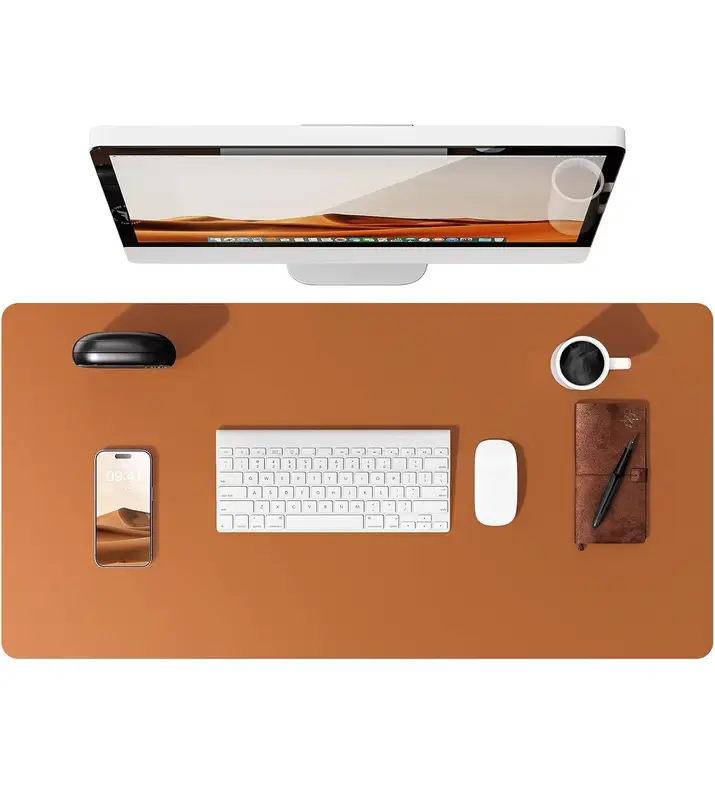Large Mouse Pad,Office Desk Mat, Leather Desk Pad Protector, Non-Slip PU Leather Desk Blotter, Laptop Desk Pad - Image 7