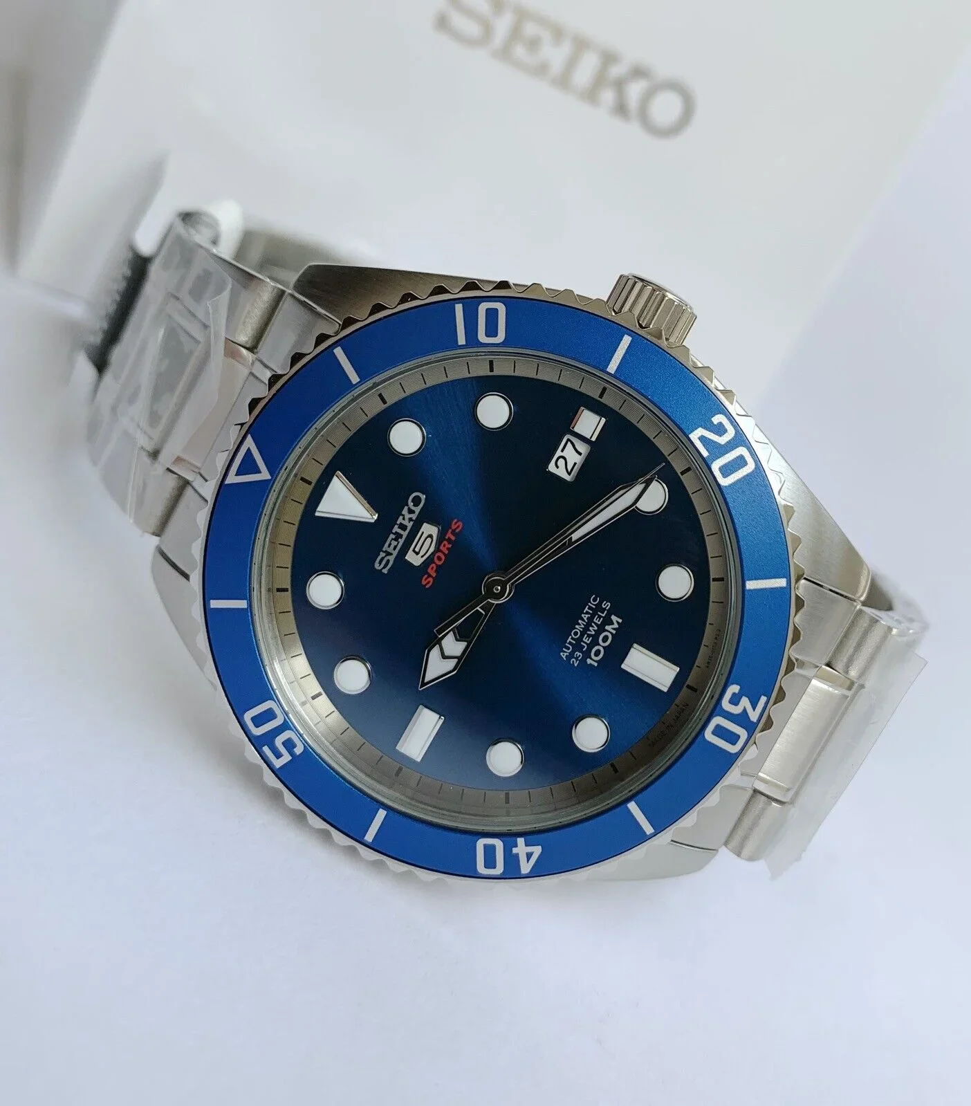 

Original Seiko 5 Sports Automatic Mechanical Watches Stainless Steel Waterproof Luminous Men's Watch