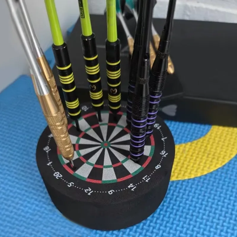 10cm Mini Dock - EVA Foam Dart Holder Base Station With Double Face Dartboard Design, Soft Stand For Home & Party Games_desvips.com