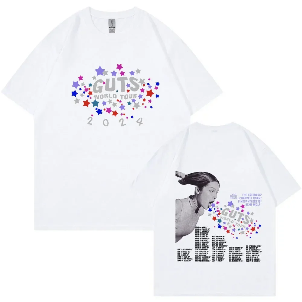 2025 Olivia Maschio Femmina Rodrigo Cantante Vestiti di cotone Moda Manica corta O Collo Tees Uomo unico Abbigliamento Camicie T-shirt grafica 6