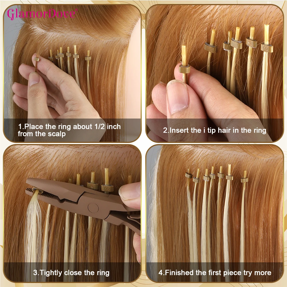 1 Pcs Professional Micro Ring Hair Extensions Application Pliers Tool Kit For Micro Link Beads Closer Plier